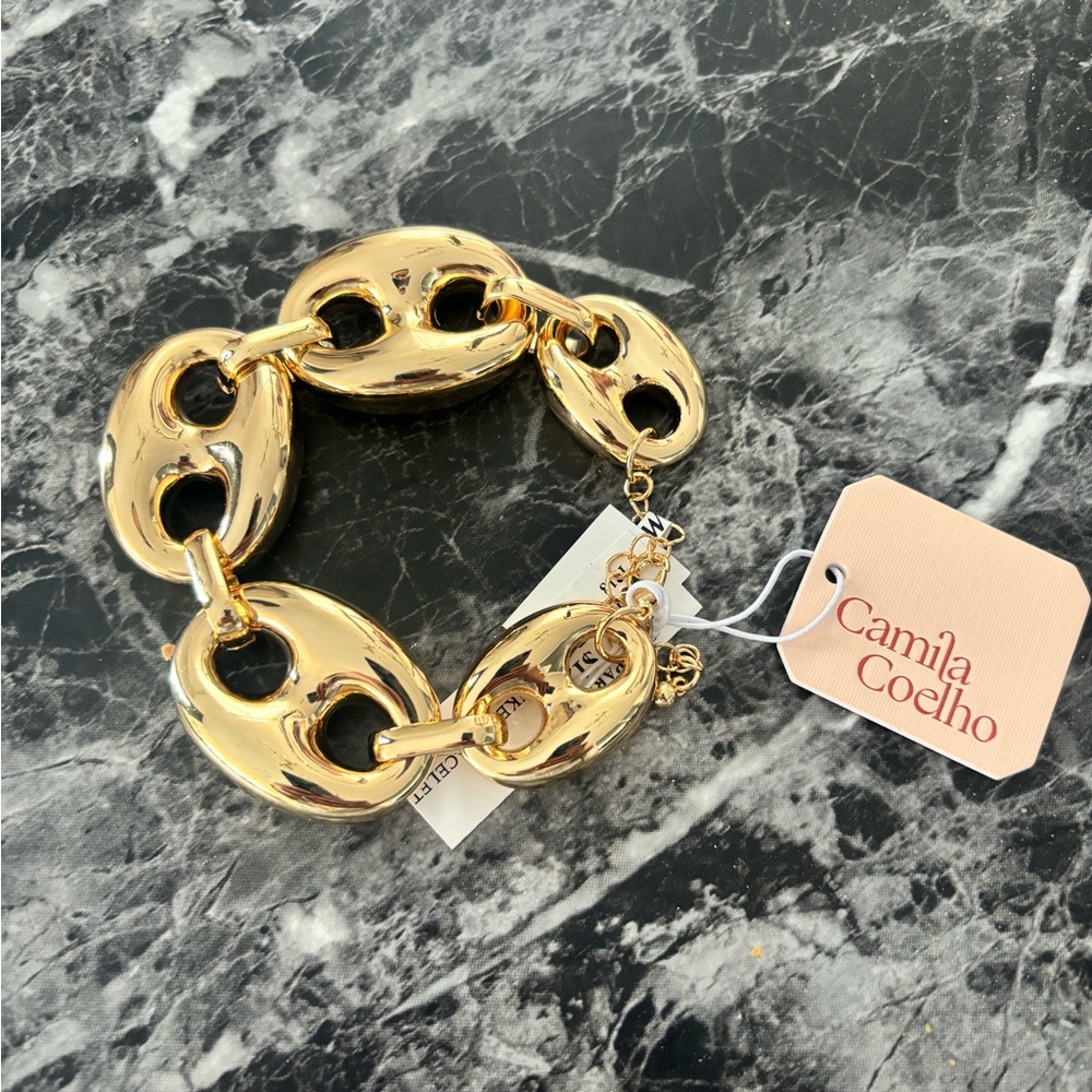 Camila Coelho Elegant Gold Oval Bracelet